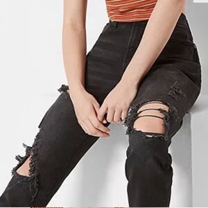 Arizona - Juniors Stretch Fabric Womens Highest Rise Mom Jean